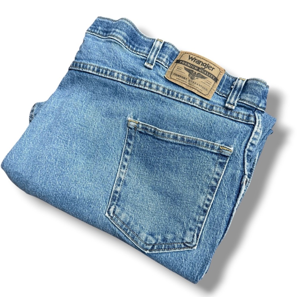 Wrangler Premium Quality Mens Blue Regular Fit Jeans 48x30 (48x29) 10855WAQD